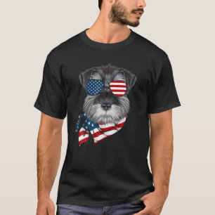 US vlag Schnauzer patriotic 4 h Hondenliefhebber j T-shirt