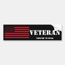 US vlag USMC Red - veteraan - Draag Bumpersticker