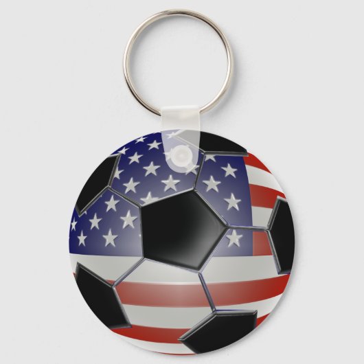 US Vlag Voetbal Sleutelhanger (Voorkant)
