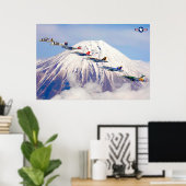 US VLIEGTUIG CARRIER AIR WING POSTER (Thuiskantoor)