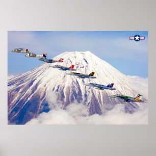 US VLIEGTUIG CARRIER AIR WING POSTER