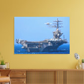US VLIEGTUIG CARRIER - CVN-68 24x36 Canvas Afdruk (Insitu (Woonkamer))