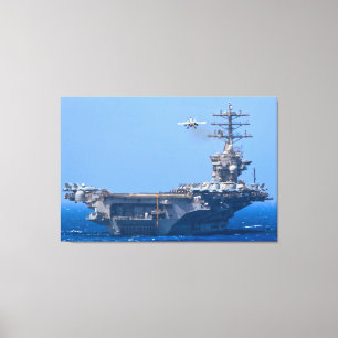 US VLIEGTUIG CARRIER - CVN 68 32x48 Canvas Afdruk