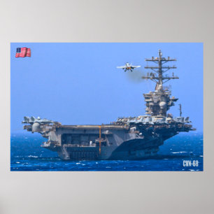 US VLIEGTUIG CARRIER - CVN-68 POSTER