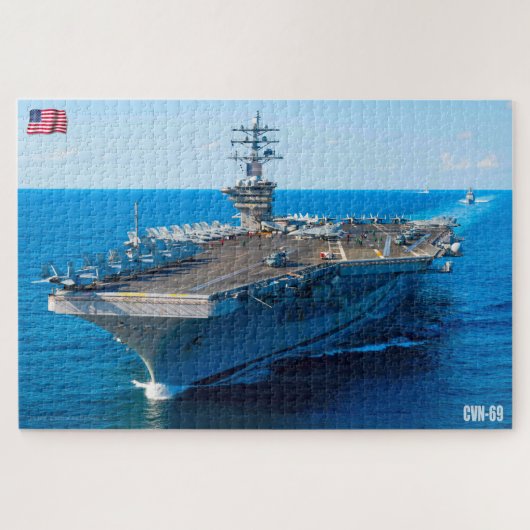 US VLIEGTUIG CARRIER - CVN 69 (20 x 30 INCH) Legpuzzel (Horizontaal)