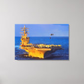 US VLIEGTUIG CARRIER - CVN-69 24x36 Canvas Afdruk (Voorkant)