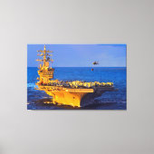 US VLIEGTUIG CARRIER - CVN-69 32x48 Canvas Afdruk (Voorkant)
