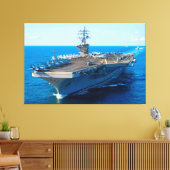 US VLIEGTUIG CARRIER - CVN-69 40x60 Canvas Afdruk (Insitu (Woonkamer))
