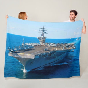 US VLIEGTUIG CARRIER - CVN 69 FLEECE DEKEN