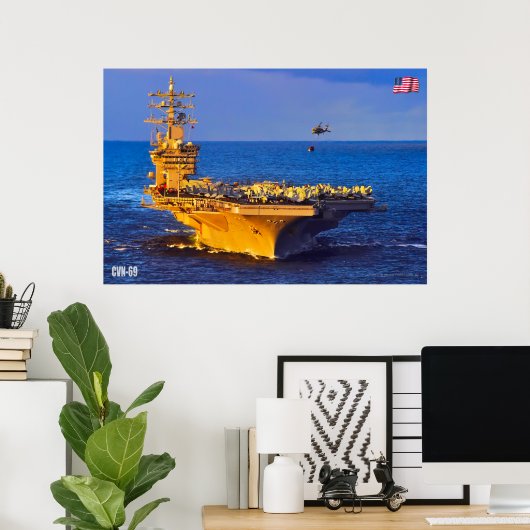 US VLIEGTUIG CARRIER - CVN-69 POSTER (Thuiskantoor)
