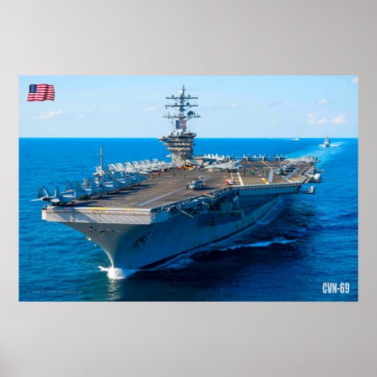 US VLIEGTUIG CARRIER - CVN-69 POSTER (Voorkant)