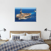 US VLIEGTUIG CARRIER - CVN-71 24x36 Canvas Afdruk (Insitu (Slaapkamer))