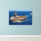 US VLIEGTUIG CARRIER - CVN-71 24x36 Canvas Afdruk (Insitu (Houten vloer))