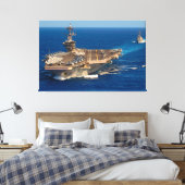 US VLIEGTUIG CARRIER - CVN-71 40x60 Canvas Afdruk (Insitu (Slaapkamer))