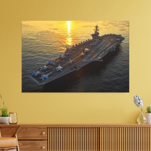 US VLIEGTUIG CARRIER - CVN-71 40x60 Canvas Afdruk (Insitu (Woonkamer))