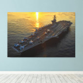 US VLIEGTUIG CARRIER - CVN-71 40x60 Canvas Afdruk (Insitu (Houten vloer))
