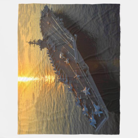 US VLIEGTUIG CARRIER - CVN 71 FLEECE DEKEN (Voorkant)