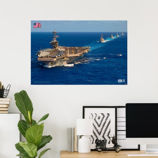 US VLIEGTUIG CARRIER - CVN-71 POSTER (Thuiskantoor)