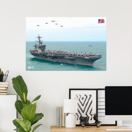 US VLIEGTUIG CARRIER - CVN-71 POSTER (Thuiskantoor)