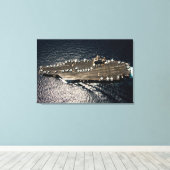US VLIEGTUIG CARRIER - CVN-72 24x36 Canvas Afdruk (Insitu (Houten vloer))