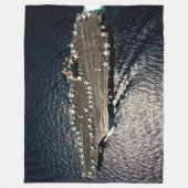 US VLIEGTUIG CARRIER - CVN 72 FLEECE DEKEN (Voorkant)