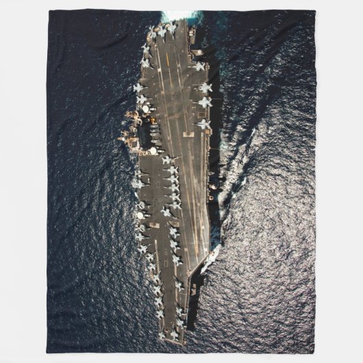 US VLIEGTUIG CARRIER - CVN 72 FLEECE DEKEN (Voorkant)