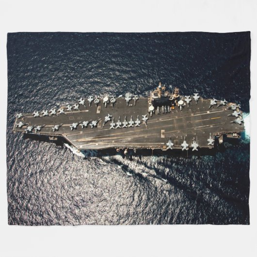 US VLIEGTUIG CARRIER - CVN 72 FLEECE DEKEN (Voorkant (Horizontaal))