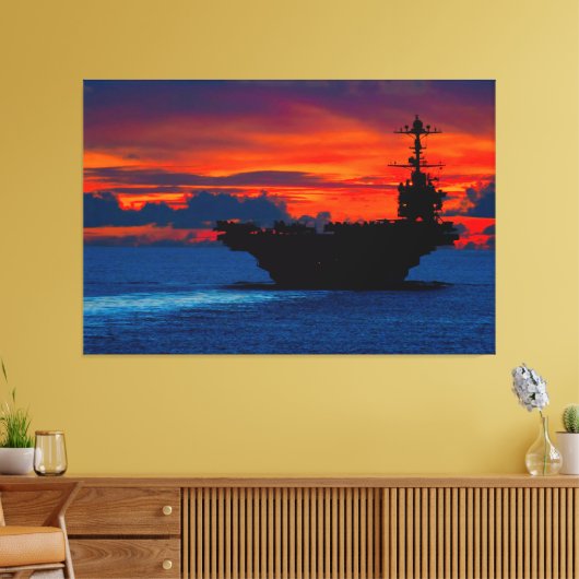 US VLIEGTUIG CARRIER - CVN-73 40x60 Canvas Afdruk (Insitu (Woonkamer))