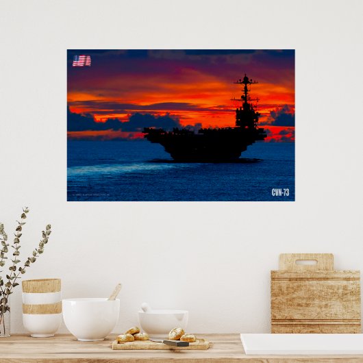 US VLIEGTUIG CARRIER - CVN-73 POSTER (Keuken)