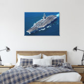 US VLIEGTUIG CARRIER - CVN-74 24x36 Canvas Afdruk (Insitu (Slaapkamer))