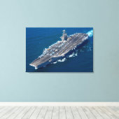 US VLIEGTUIG CARRIER - CVN-74 24x36 Canvas Afdruk (Insitu (Houten vloer))