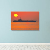 US VLIEGTUIG CARRIER - CVN-74 24x36 Canvas Afdruk (Insitu (Houten vloer))