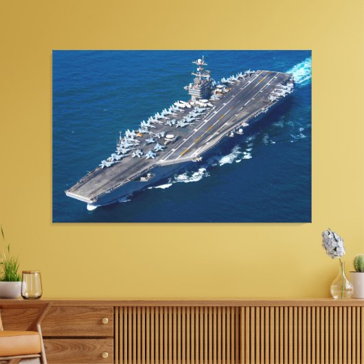 US VLIEGTUIG CARRIER - CVN-74 32x48 Canvas Afdruk (Insitu (Woonkamer))