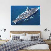 US VLIEGTUIG CARRIER - CVN-74 32x48 Canvas Afdruk (Insitu (Slaapkamer))