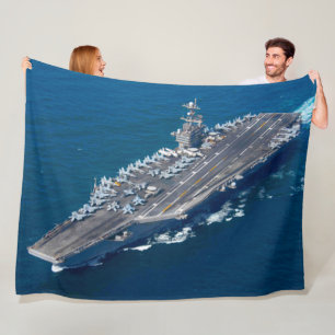 US VLIEGTUIG CARRIER - CVN 74 FLEECE DEKEN