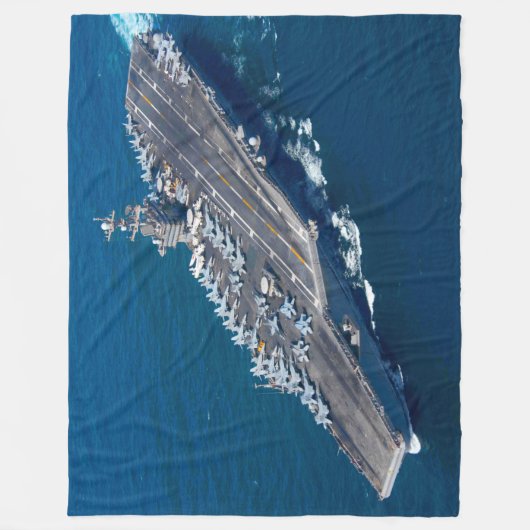 US VLIEGTUIG CARRIER - CVN 74 FLEECE DEKEN (Voorkant)