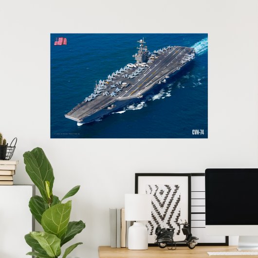 US VLIEGTUIG CARRIER - CVN-74 POSTER (Thuiskantoor)