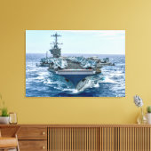 US VLIEGTUIG CARRIER - CVN-75 24x36 Canvas Afdruk (Insitu (Woonkamer))