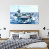 US VLIEGTUIG CARRIER - CVN-75 32x48 Canvas Afdruk (Insitu (Slaapkamer))