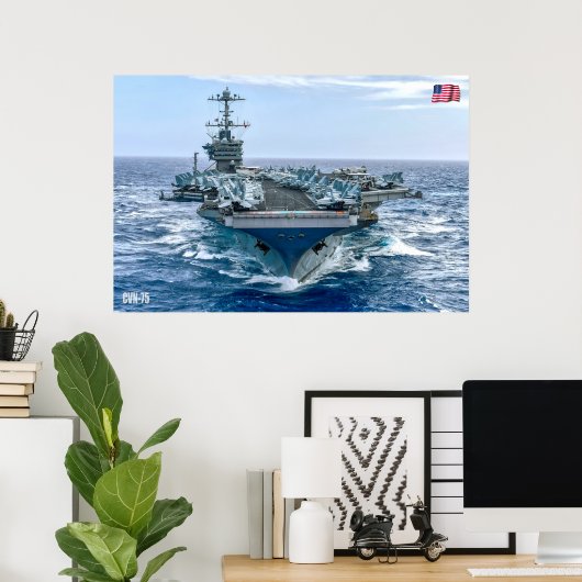 US VLIEGTUIG CARRIER - CVN-75 POSTER (Thuiskantoor)