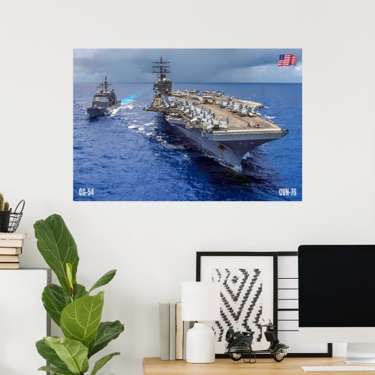 US VLIEGTUIG CARRIER - CVN-76 POSTER (Thuiskantoor)