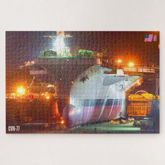 US VLIEGTUIG CARRIER - CVN 77 (20 x 30 INCH) Legpuzzel (Horizontaal)
