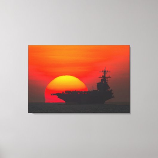 US VLIEGTUIG CARRIER - CVN-77 24x36 Canvas Afdruk (Voorkant)