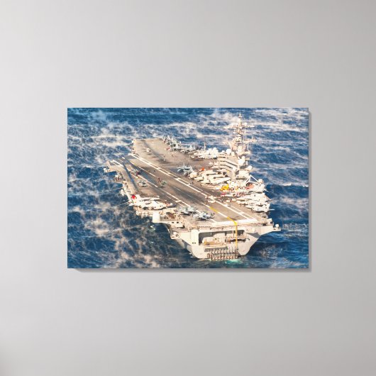 US VLIEGTUIG CARRIER - CVN-77 24x36 Canvas Afdruk (Voorkant)