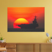 US VLIEGTUIG CARRIER - CVN-77 32x48 Canvas Afdruk (Insitu (Woonkamer))