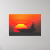US VLIEGTUIG CARRIER - CVN-77 40x60 Canvas Afdruk (Voorkant)