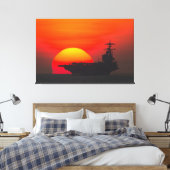 US VLIEGTUIG CARRIER - CVN-77 40x60 Canvas Afdruk (Insitu (Slaapkamer))
