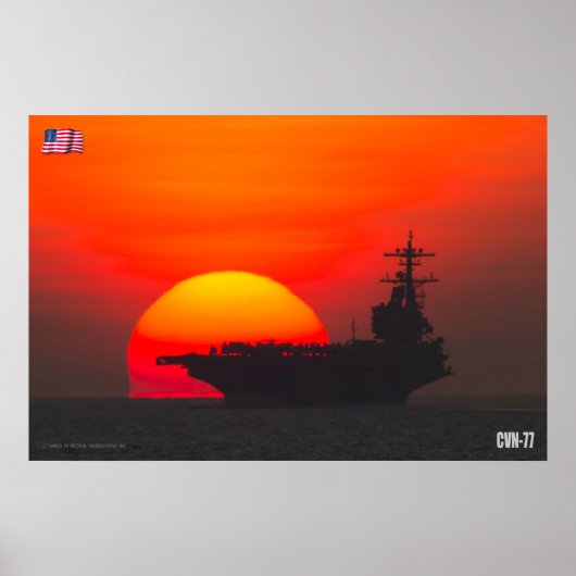 US VLIEGTUIG CARRIER - CVN-77 POSTER (Voorkant)