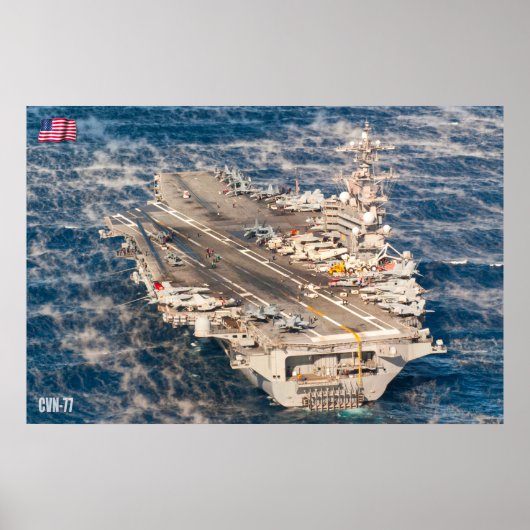 US VLIEGTUIG CARRIER - CVN-77 POSTER (Voorkant)