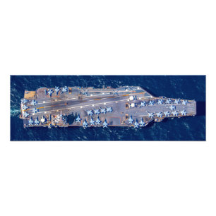 US VLIEGTUIG CARRIER - CVN 78 (24x8 inch) Foto Afdruk